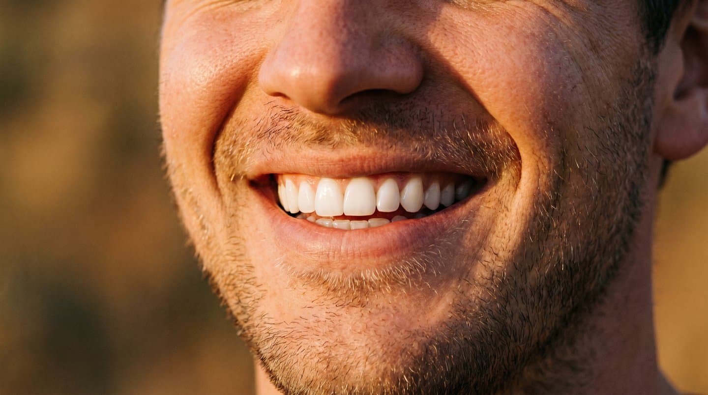 Healthy, natural-looking smile after restorative dental care
